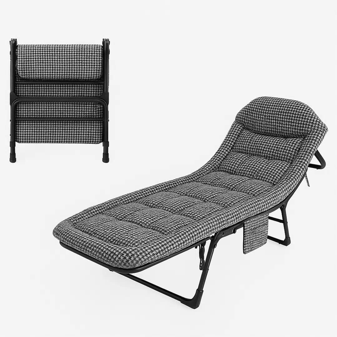 Sunup SN-26975 Taşınabilir Ayarlanabilir 5 Kademe Sünger Kamp Yatak Şezlong (Kazayağı) - Seyyar Elektronik