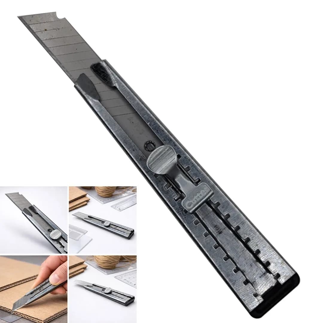 Sunup SN-27094 Metal 18 Mm Uçlu 15 Cm Falçata - Maket Bıçağı - Seyyar Elektronik