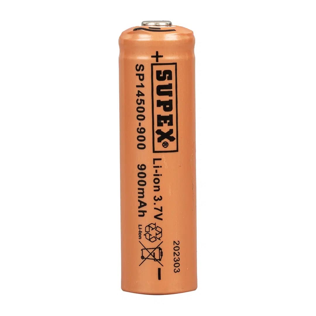 Supex Lityum Ion 3.7v 900mah Şarj Edilebilir Başlıklı Pil SP14500-900s - Seyyar Elektronik