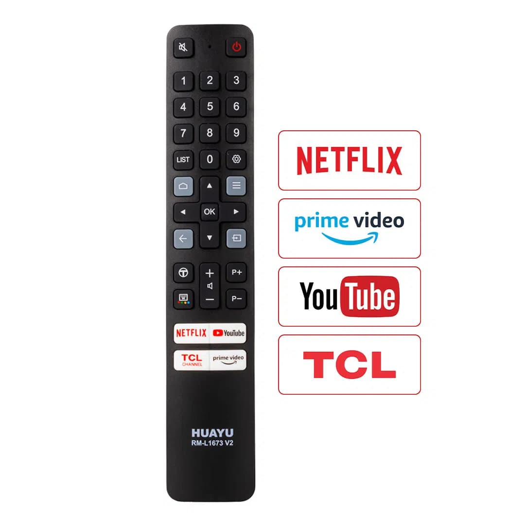 TCL RM-L1673 V2 Netflix - Prime Video - TCL Chanel - Youtube Tuşlu TCL Lcd Led TV Kumanda - Seyyar Elektronik