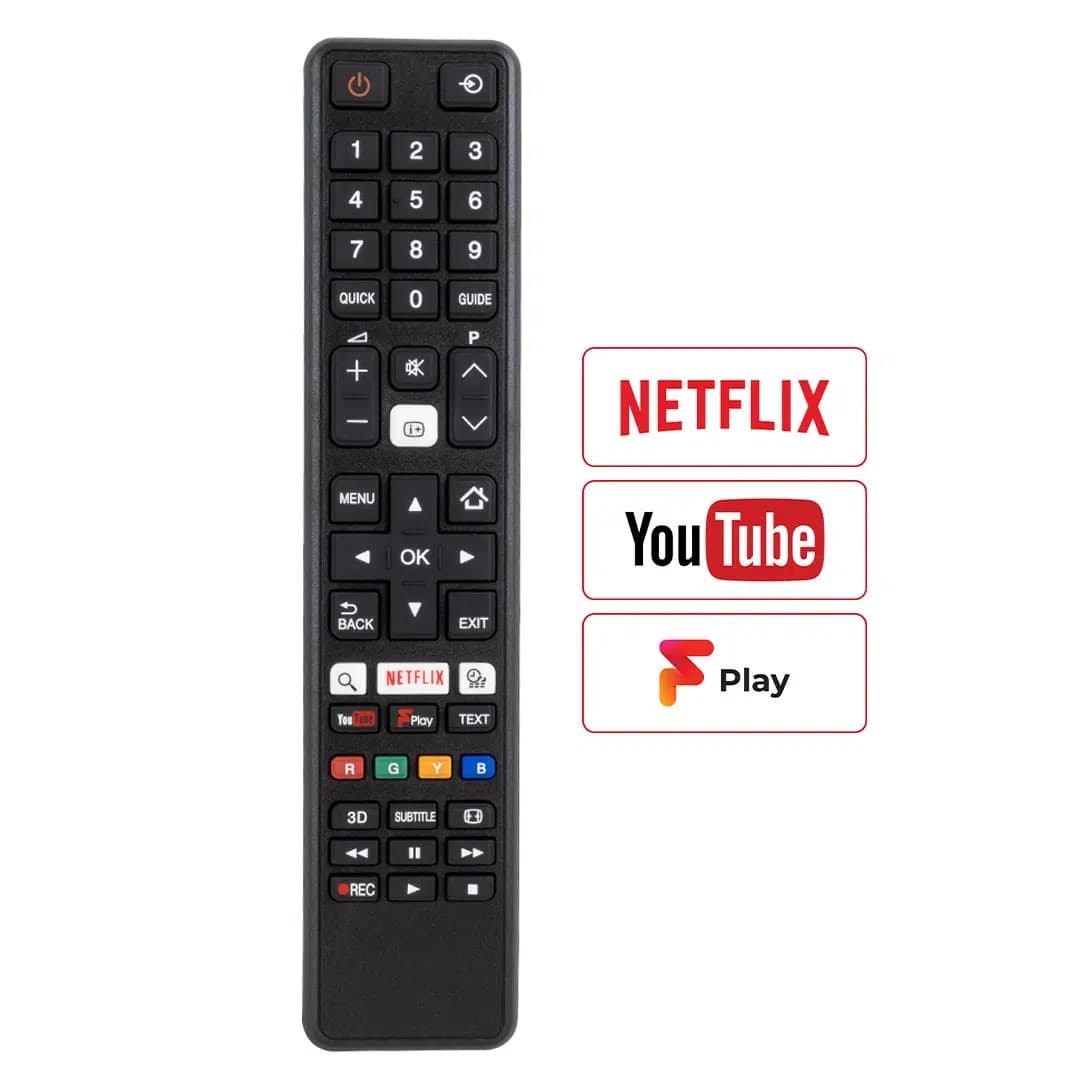 Toshiba CT-8069 49L3653DB - 43U6763DB - 32D3653DB Netflix-Youtube Tuşlu Lcd Led Tv Kumandası - Seyyar Elektronik