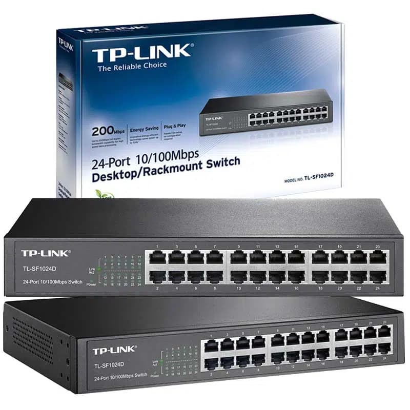 Tp-Link TL-SF1024D 24 Port 10-100 Mbps Ethernet Switch - Seyyar Elektronik