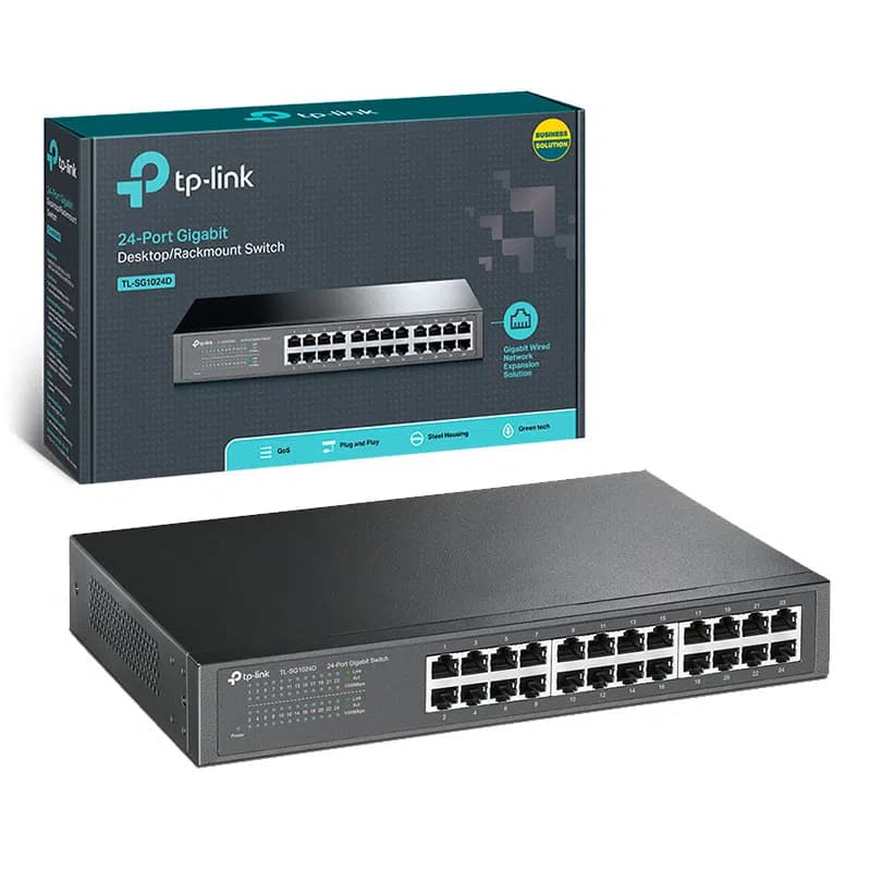 Tp-Link TL-SG1024D 10-100-1000 Gigabit 24 Port Ethernet Switch - Seyyar Elektronik