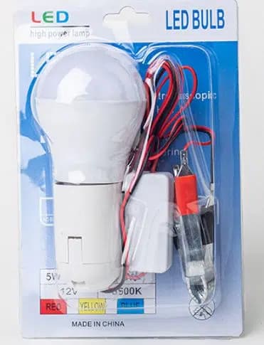 TR-LED TR-26549 12 Volt 5 Watt 6500K Beyaz Led Ampul Akü Maşalı - Seyyar Elektronik