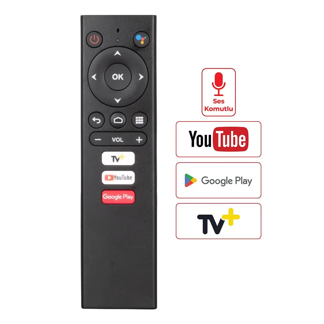 Turkcell TV+ Ready Stick YouTube-Google Play Tuşlu Ses Komutlu Kumanda - Seyyar Elektronik