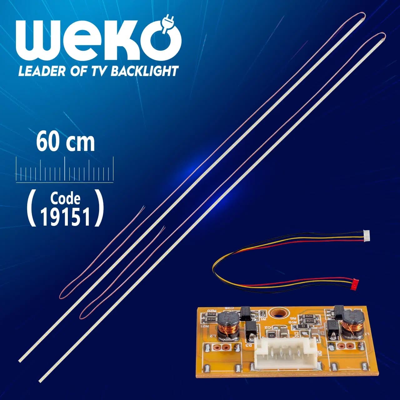 Universal 3'lü Kesilebilir 60 Cm (42'' Altı İçin) 2 X Çubuk Eled - Driver - Seyyar Elektronik