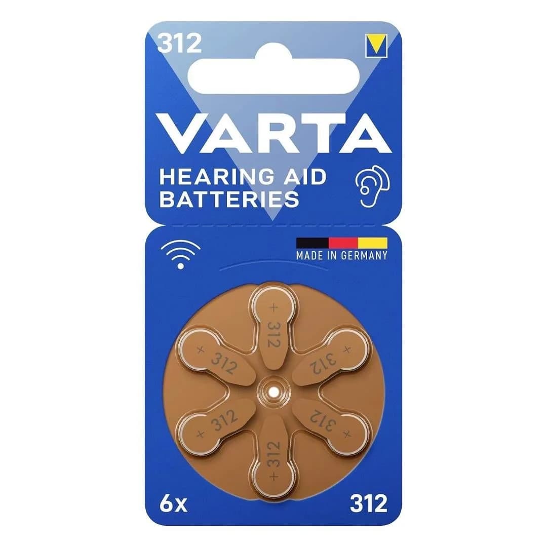 Varta 312 Numara Kulaklık İşitme Cihazı Pili (6'lı Paket) - Seyyar Elektronik