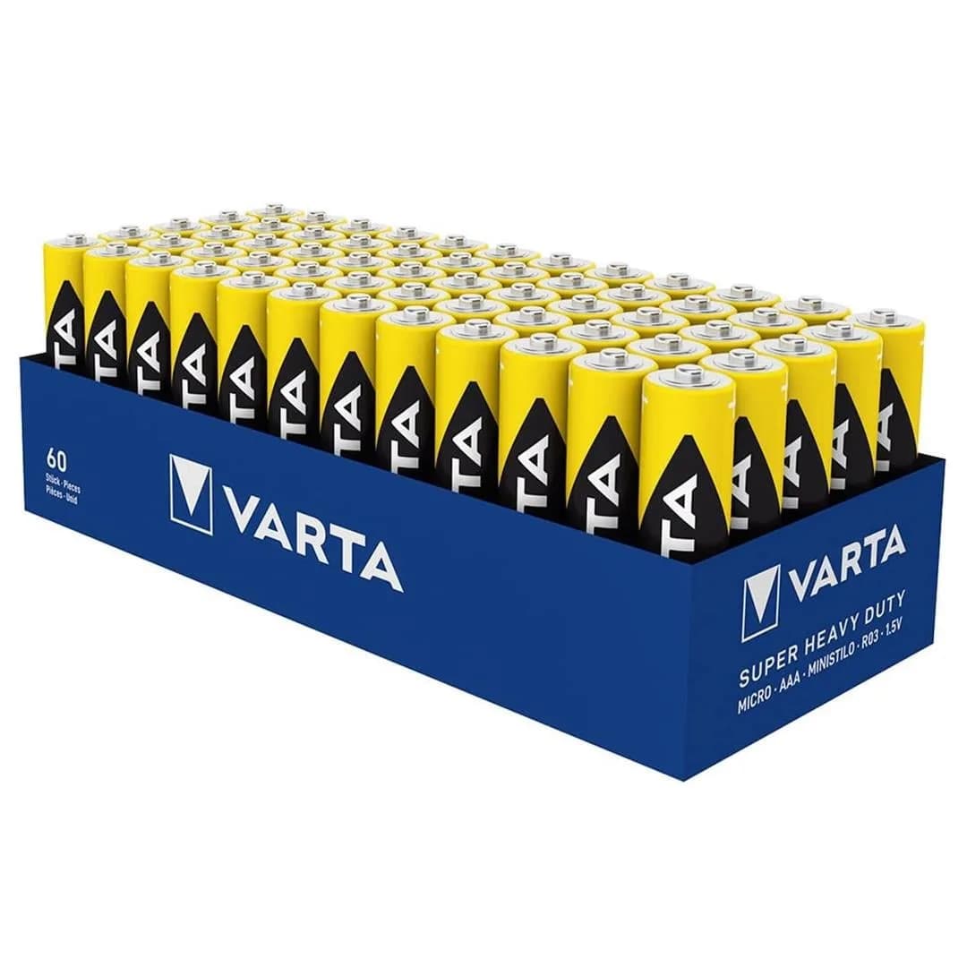 Varta Super Heavy Duty Çinko AAA Ince Kalem Kumanda Pili (60'lı Paket) - Seyyar Elektronik