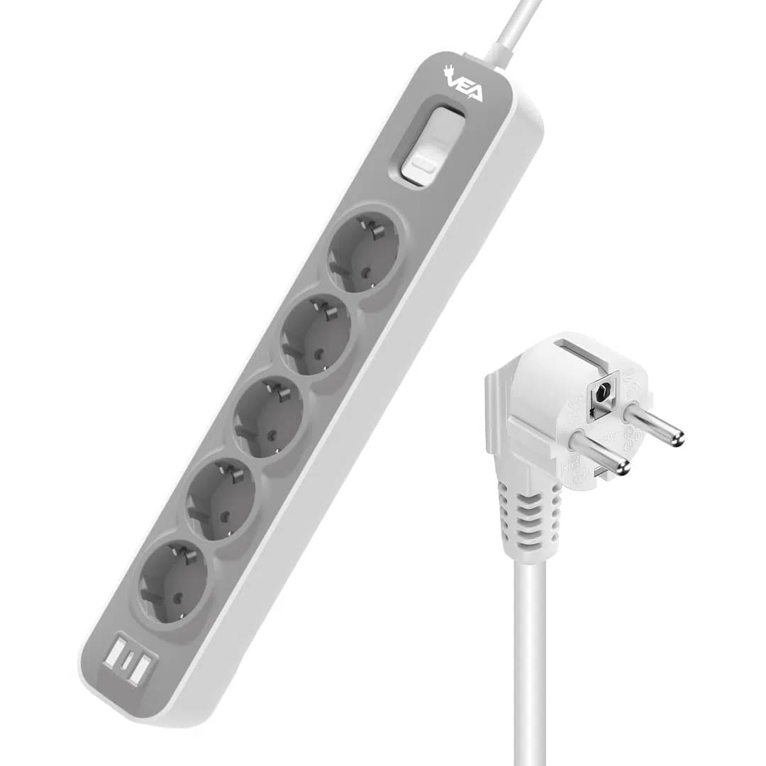 Vea VE-NOVA105 A Class 5'li Anahtarlı 1.5 Metre Akım Korumalı Priz - Seyyar Elektronik
