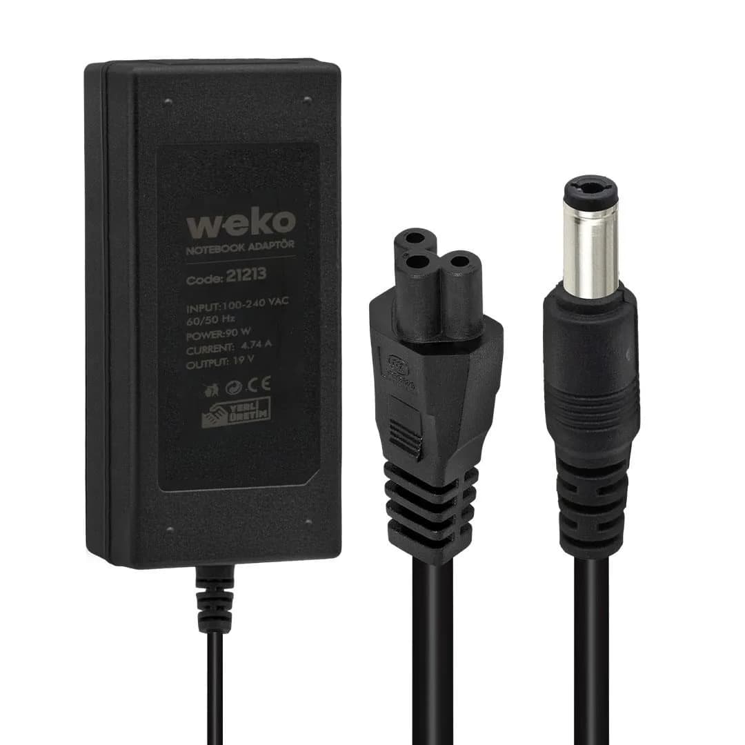 Weko 19 Volt 4.74 Amper 90 Watt Notebook Adaptör (5.5*2.5 Uçlu) - Seyyar Elektronik