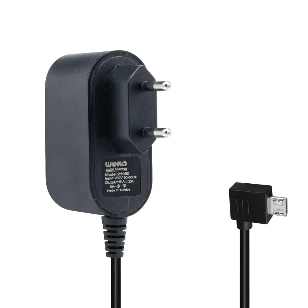 Weko 5 Volt - 2 Amper Micro USB Uç Yerli Üretim Tablet Adaptörü - Seyyar Elektronik