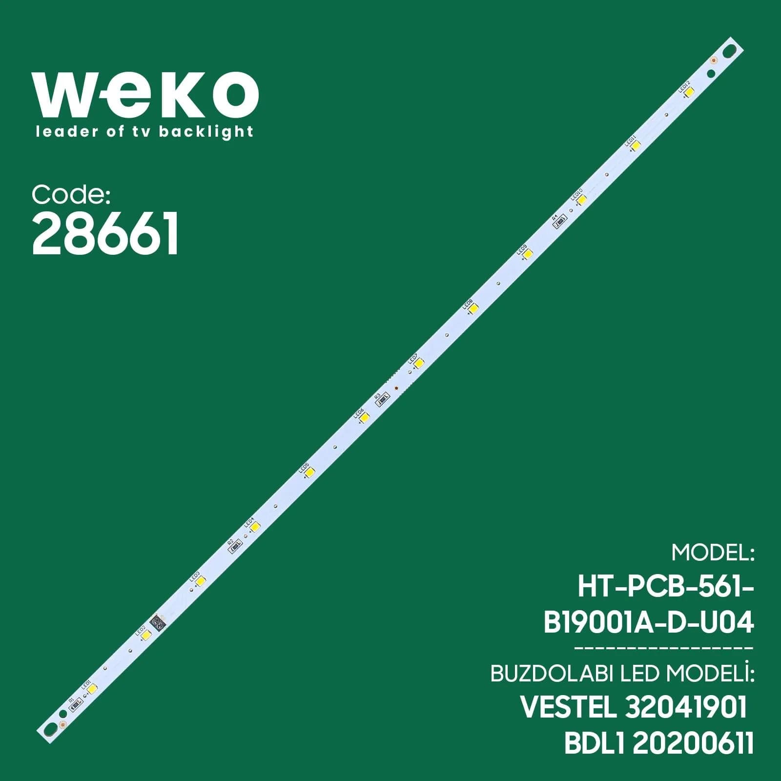 Weko BDL1 Vestel Uyumlu Buzdolabı İç Aydınlatma LED Kartı 12 Çipli Yüksek Verimli - Seyyar Elektronik