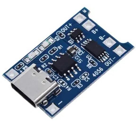 Weko BMS-TP4056 1S 5A BMS Devresi Lityum Batarya Şarj Modülü Type-C 28x17x4mm - Seyyar Elektronik