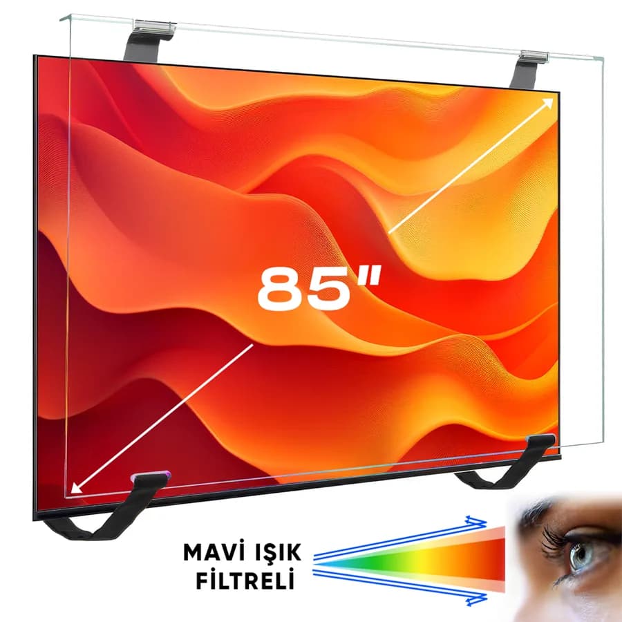 Weko WK-29930 85" Mavi Işık Filtreli TV Ekran Koruyucu Darbeye Dayanıklı 2mm Optik Difüzörlü - Seyyar Elektronik