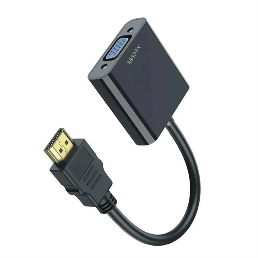 X-Level XCC7803 HDMI to VGA Aktif Çevirici Adaptör 3.5mm Ses Çıkışlı Full HD - Seyyar Elektronik