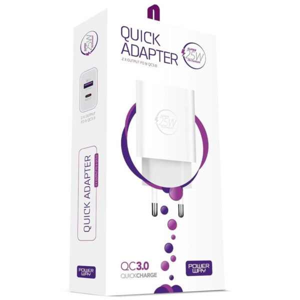 Powerway HW25 Usb 3.0 / Type-C 25W 3.0 A Hızlı Şarj Aleti Başlığı PD25W Özellikleri