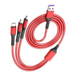 Powermaster PM-26336 Kırmızı 3in1 Telefon Şarj Kablosu Özellikleri