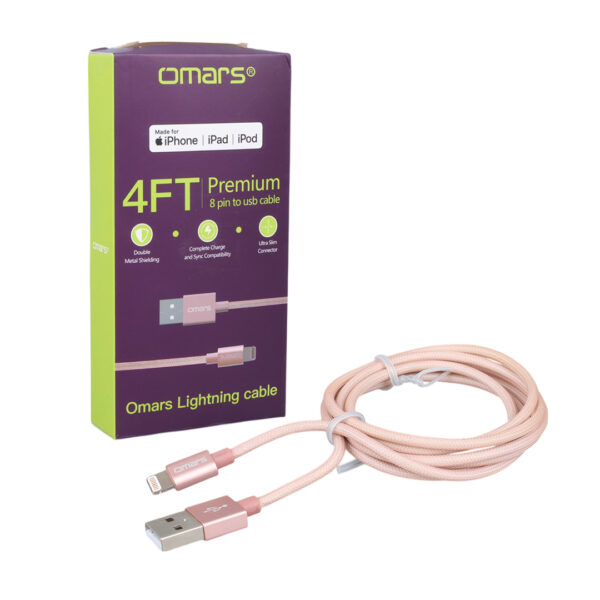 Omars OMLT040RGLPB 5 Volt 2.4 Amper USB To Lightning Şarj Kablosu Özellikler