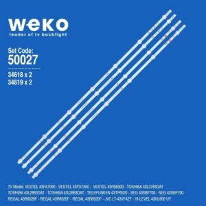 Telefunken 43TF6520 43'' inç 4 Adet Tv Led Bar
