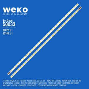 Arçelik A50 Lb 9336 50'' inç 2 Adet Tv Led Bar
