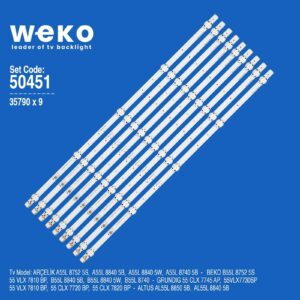 Beko B55L 8752 5S 55'' inç 9 Adet Tv Led Bar