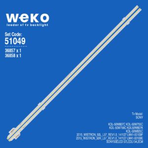 Sony KDL50W807K 50'' 2 Adet Tv Led Bar