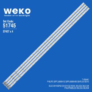 Philips 32PFL6606H/60 32'' 4 Adet Tv Led Bar