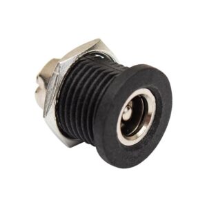 Adaptör Fişi İçi Metal 12mm Yuvarlak Somunlu DC Şase 2.1mm  (IC-258C)