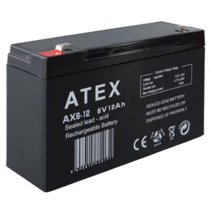Atex AX6-12 6 Volt - 12 Amper Kuru Akülü Oyuncak Araba Aküsü Bakımsız (150 X 50 X 94 MM)