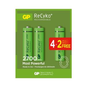 GP 2700 mA Şarjlı Kalem Pil 6'lı Paket