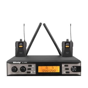 König K-990 Y-Y Çift Kanal UHF Telsiz Yaka Mikrofon
