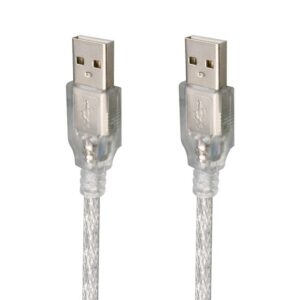 Powermaster 3 Metre Usb Erkek-Erkek Kablo Şeffaf