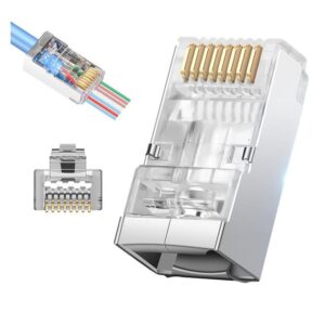 PowerMaster PM-25747 EZ Plug Yeni Nesil 8 Pin Açık Uçlu RJ45 Soket 8P/8C (Teklidir)