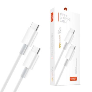 Powerway PD30 30 Watt Type-C to Type-C 1 Metre Hızlı Şarj ve Data Transfer Kablosu