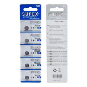 Supex CR1220 3 Volt 5'li Blister Lityum Pil
