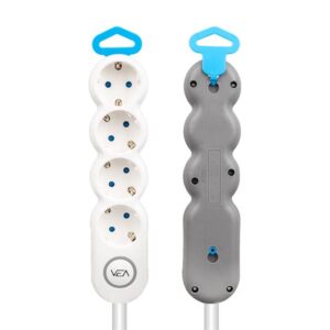 Vea VE-2S4S 4'Lü 1.5 Metre Kablolu Anahtarlı Grup Priz