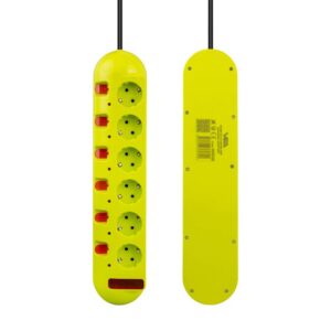 Vea VE-E60 6'Lı 1.5 Metre Ayrı Anahtarlı Grup Priz
