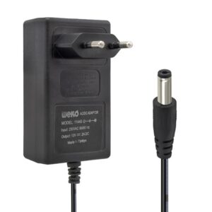 Weko 12 Volt 2 Amper 24 Watt Plastik Kasa Priz Tipi Adaptör (5.5x2.5 Uçlu)