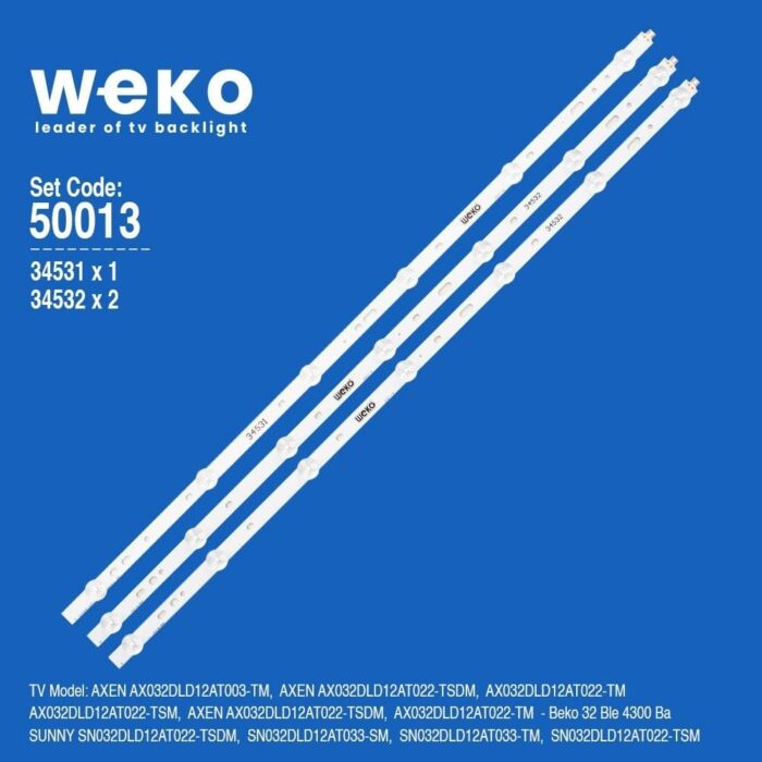 Beko 32 BLE 4300 BA 32'' inç 3 Adet Tv Led Bar