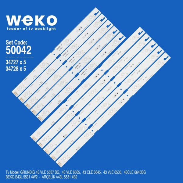 Beko B43L 5531 4W2 43'' inç 10 Adet Tv Led Bar