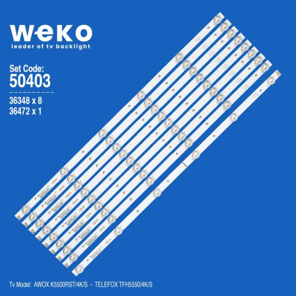 Awox K5500RST/4K/S 55'' inç 9 Adet Tv Led Bar