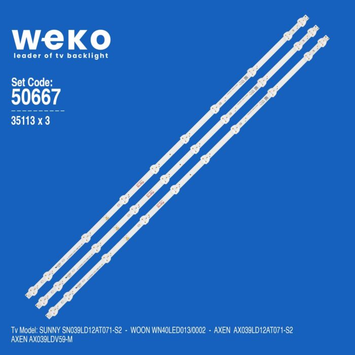 Woon WN40LED013/0002 39'' 3 Adet Tv Led Bar