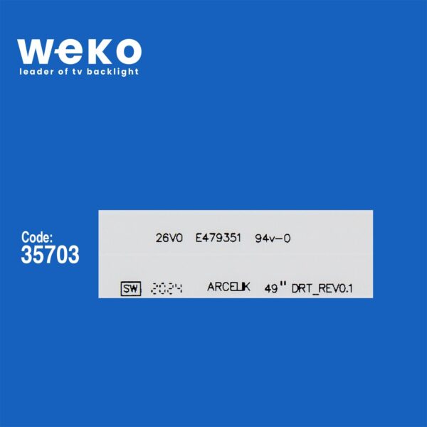 Beko B49L 8840 5B 49'' inç 8 Adet Tv Led Bar