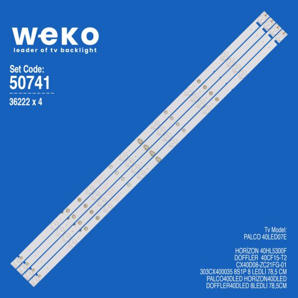 Palco 40LED07E 40'' inç 4 Adet Tv Led Bar