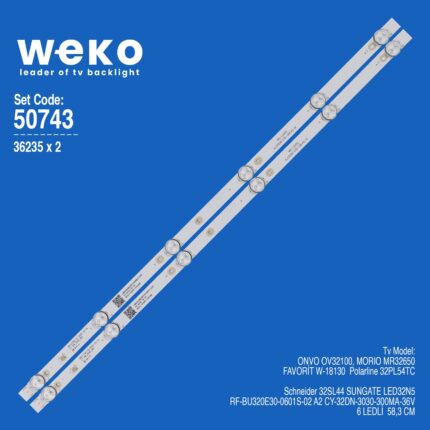 Morio MR32650 32'' inç 2 Adet Tv Led Bar