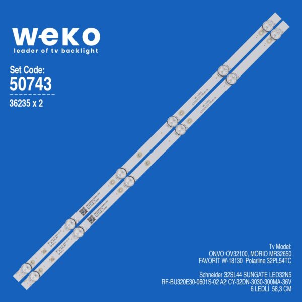 Onvo OV32100 32'' inç 2 Adet Tv Led Bar (Seri 1)