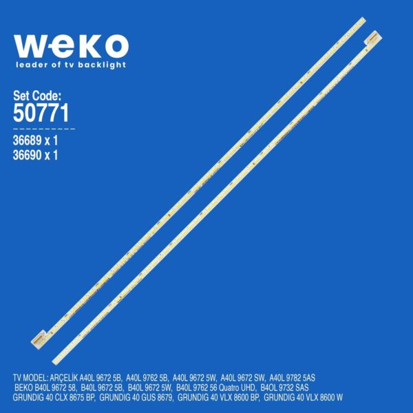 Beko B40L 9672 5B 40'' inç 2 Adet Tv Led Bar