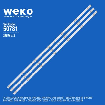 Beko B40L 5845 4B 40'' inç 3 Adet Tv Led Bar