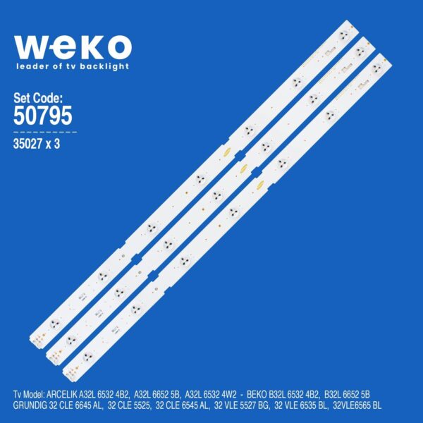Beko B32L 6652 5B 32'' inç 3 Adet Tv Led Bar 50795