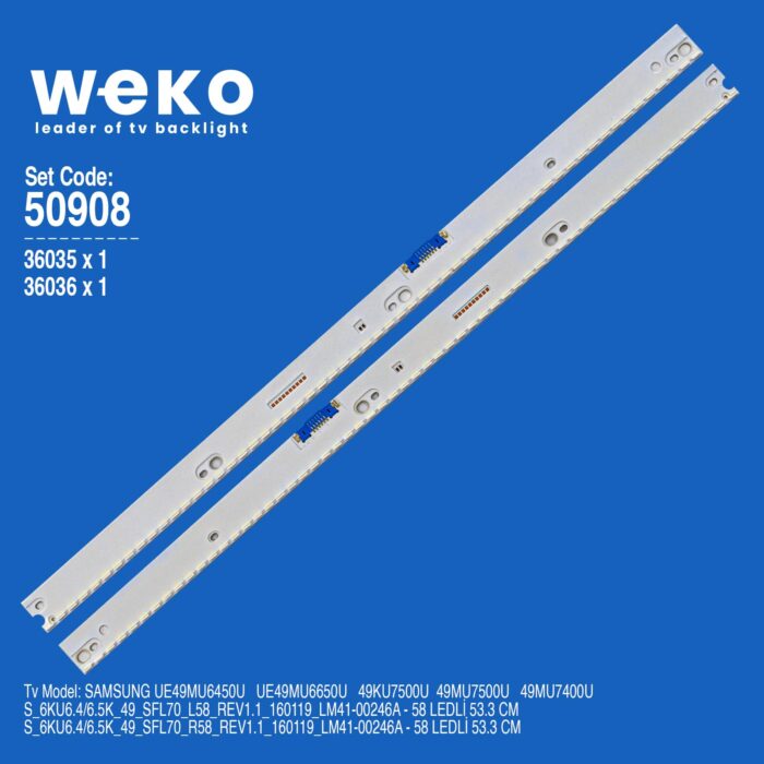 Samsung 49MU7500U 49'' inç 2 Adet Tv Led Bar